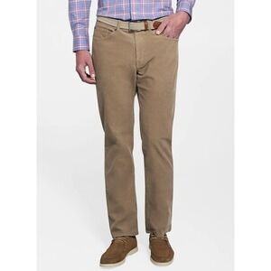 Peter Millar Men's Corduroy Pant Khaki Brown, Five-Pocket, Superior Size 36